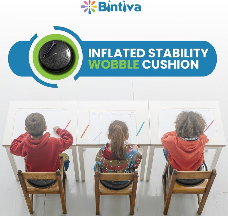 bintiva 2 Pack Wobble Cushion Balance Disc - Wiggle Seat & Balance Pad for Exercise, Physical Therapy, Sensory Kids - Stability Disc, Dog Balance Disc - Image 2